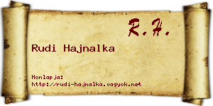 Rudi Hajnalka névjegykártya